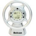 Steering Wheel Clock/ Calendar-SILVER